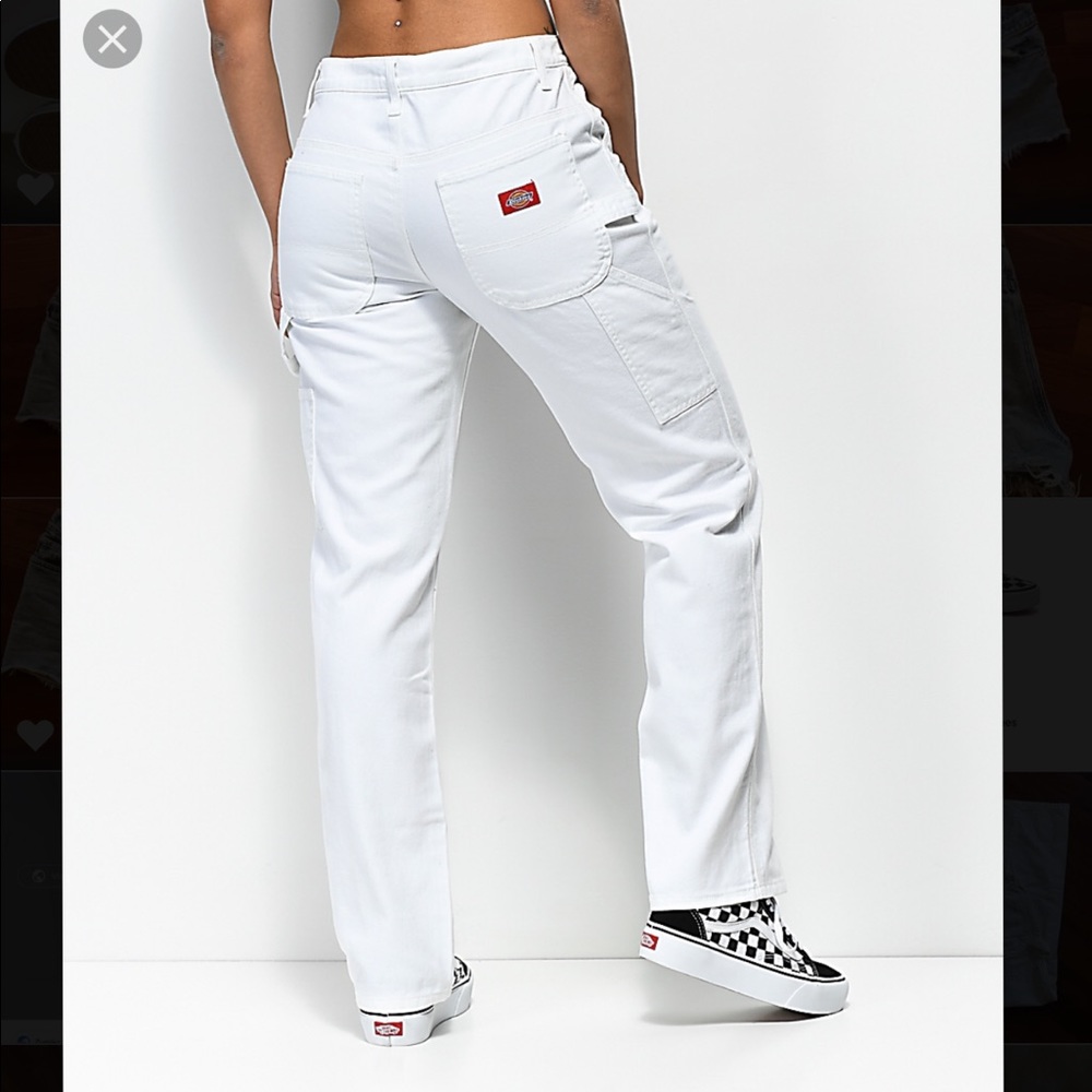 White high waisted dickies
